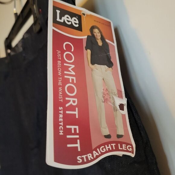 NEW LEE 16 stretch COMFORT FIT STRAIGHT LEG DENIM TROUSERS JEANS 1X NWT - Picture 2 of 9